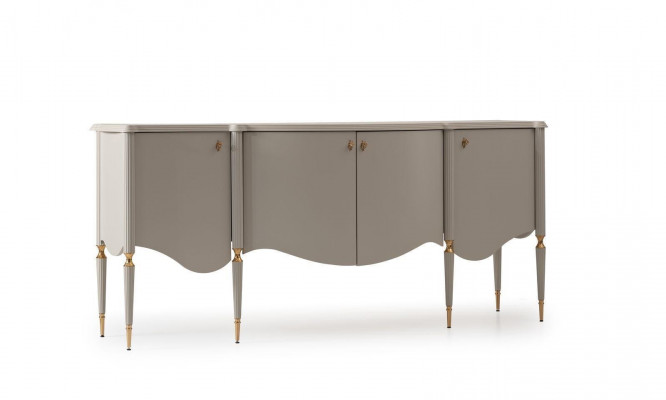 Dressoir Sideboard Kast Hout Beige Ladekast Eetkamermeubels