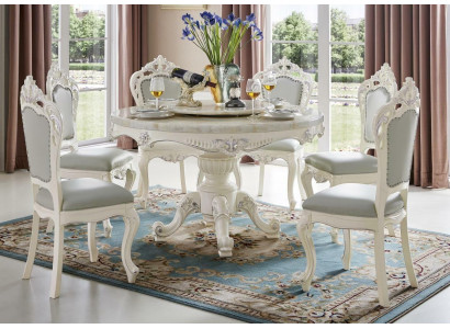 Klassieke barokstijl groep stoelen rococo antieke set hout 4-delig massief hout