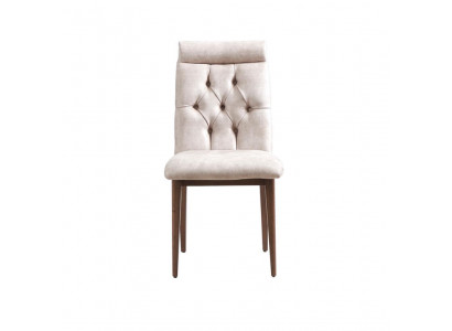 Witte ivoor Chesterfield stoel Luxe eetkamerstoelen Stijlvolle gestoffeerde stoel