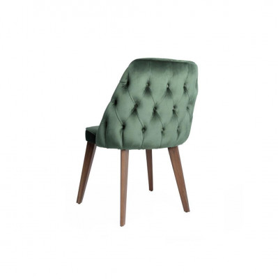 Groene Chesterfield stoel Luxe eetkamerstoelen gestoffeerd eenzitter