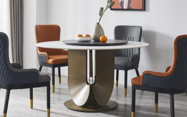 Ronde zuilentafels Ontwerp Tafel Rond Steen Meubels Eetkamer Eettafels Modern