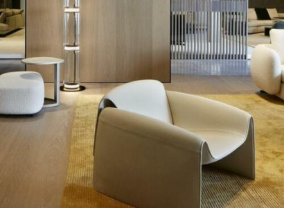 Woonkamer Luxe Fauteuil Hotel Bekleding Moderne Eenpersoons Ontwerper Grijs