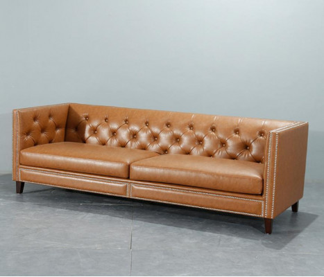 Bank 4-zits gestoffeerde sofa moderne zitplaatsen polyester design bank oranje