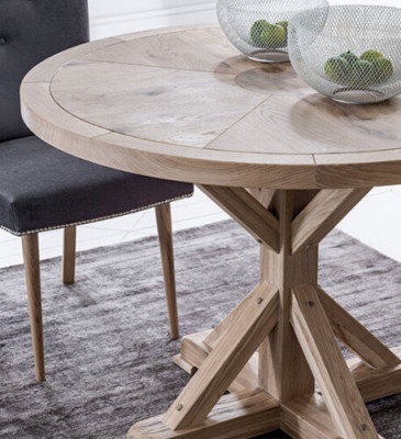 Klassieke design ronde tafel Ronde tafel Houten tafels 110/140 cm Eetkamer Nieuw