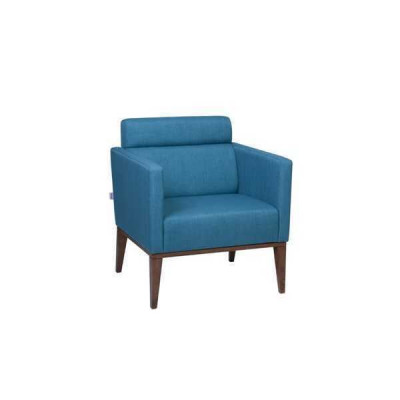 Blauwe relaxstoel voor in de woonkamer, 1-zits gestoffeerde bank, luxe fauteuil