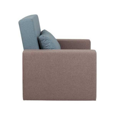 Blauwe fauteuil met slaapfunctie voor in de woonkamer, eenzitter, ontspanning, luxe clubfauteuil