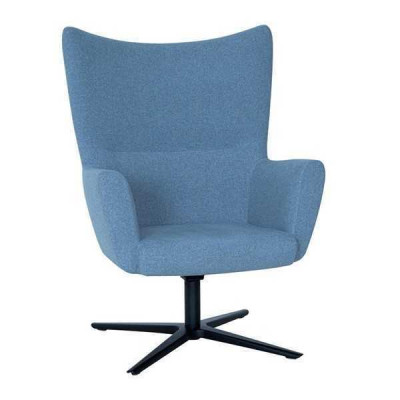 Blauwe fauteuil Ohrensessel Ontwerper 1-zits Moderne Cocktailsessel