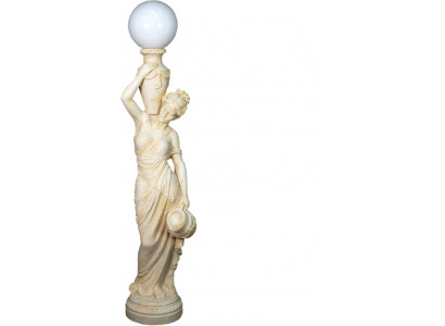 Antieke stijl figuur levensgroot met verlichting vloerlamp lamp lampen staande lamp