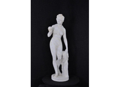 Antieke marmeren stijl standbeeld Eva met appel XXL figuur standbeelden sculptuur decoratie PG0346