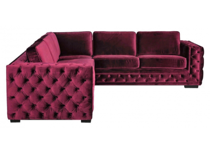 Lila chesterfield bank luxe fluwelen stof banken sofa set knoppen bekleding nieuw