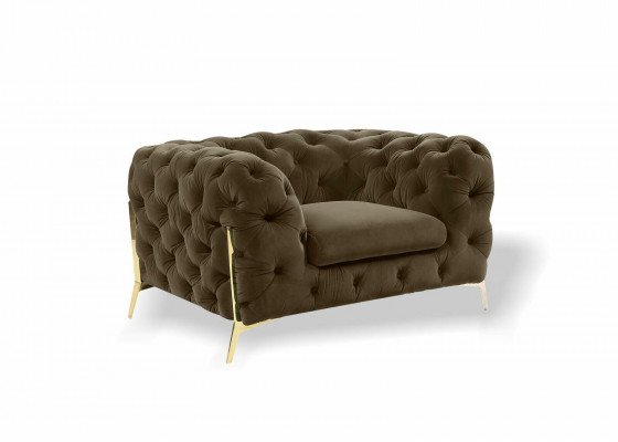 Chesterfield oorfauteuil fauteuil 1-zits bank bank gestoffeerd banken textiel nieuw