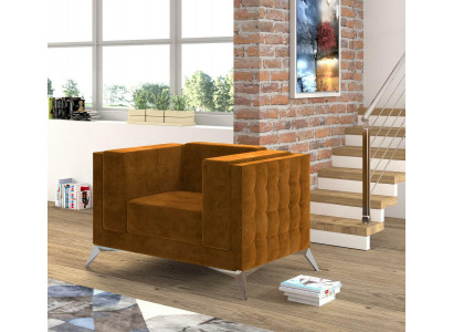 Chesterfield fauteuil bankstel 1 zits stof banken gestoffeerd Nieuwe tv-bank.