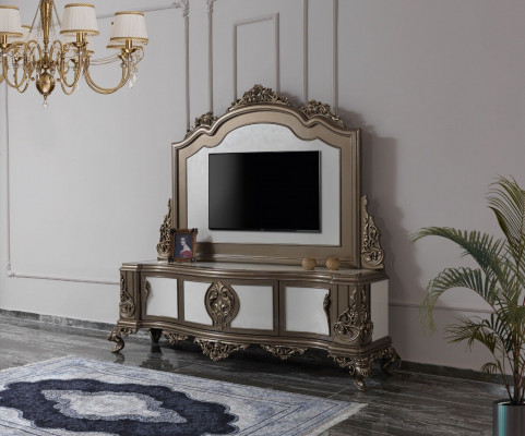 Woonkamer RTV-standaard TV dressoir Lowboard Hout Bruin Tafel Luxe Woonkamer tv-standaard TV-dressoir laagbord Hout Bruin tafel Luxe