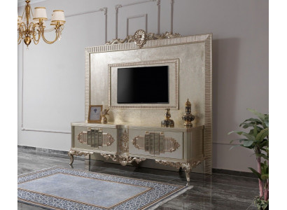 Lowboard TV-standaard Sideboard RTV Hout Goud Woonkamer Tafel Luxe