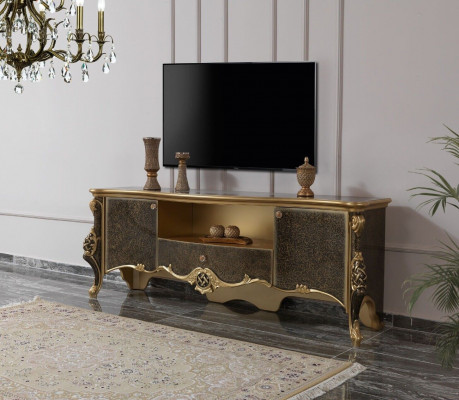 Sideboard Lowboard TV-standaard RTV hout bruin woonkamer tafel luxe