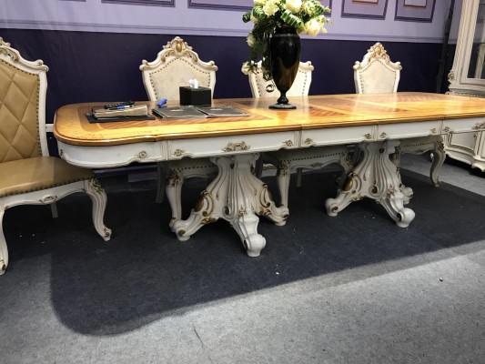 Barok Rococo stijl meubels Eettafel Tafels Eetkamer set Gesneden