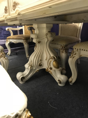 Barok Rococo stijl meubels Eettafel Tafels Eetkamer set Gesneden