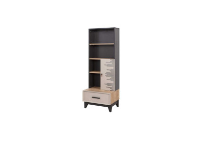 Boekenplank kast kinderkamer plank houten houten kast grijs kantoor