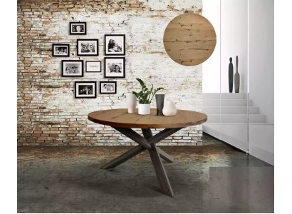 Eetkamer Ronde Eettafel Hout Ronde Keukentafel Moderne Stijl Bruin 140cm