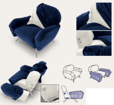 Ontwerp Lounge Club Stoel Woonkamer Relax Bekleding Horeca Stoelen Fauteuil alfitalia