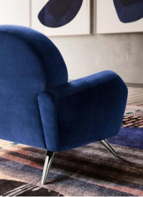 Bank bank bekleding stoel modern eigentijds gestoffeerde fauteuil Italië 1-zits