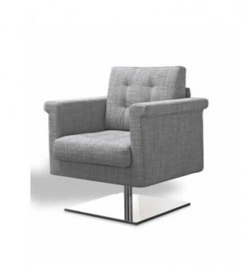 Ontwerp Bank Lounge Stof Zithoek Grijs Meubels Eenzits Fauteuil Stof Ontspanning Zitplaats