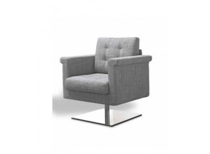 Ontwerp Bank Lounge Stof Zithoek Grijs Meubels Eenzits Fauteuil Stof Ontspanning Zitplaats