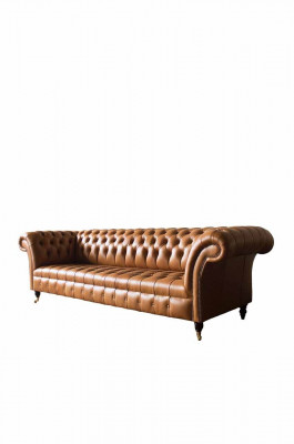 Leren Chesterfield bankstel 4-zits banken luxe leren banken gestoffeerde woonkamer