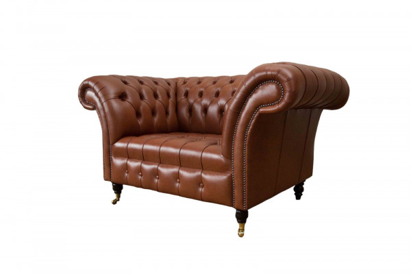 Chesterfield Design Stoff Bank Fauteuil 1,5-zits gestoffeerde banken Lounge