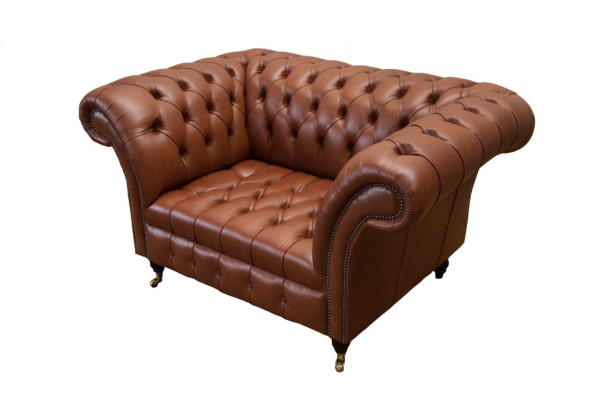 Chesterfield Design Stoff Bank Fauteuil 1,5-zits gestoffeerde banken Lounge