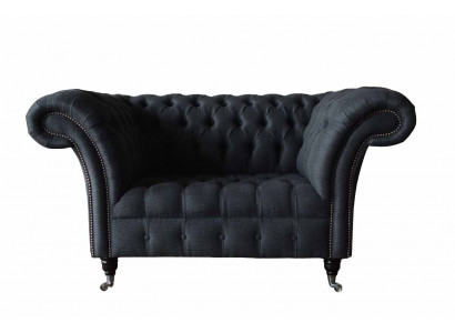 Bank Bekleding Bankstof Chesterfield Banken 1,5 zitsbank Losse fauteuil Grijs