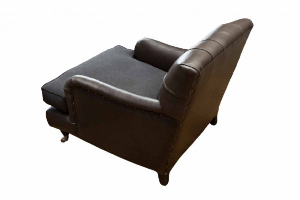 Chesterfield design fauteuil bank gestoffeerde luxe banken 1 zit leer