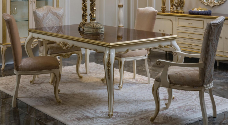 Eetkamer Eettafel Stoel Set Groep Meubels Tafel Tafels Meubel Luxe 5-delig.