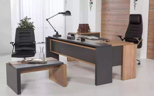 Moderne luxe salontafel Bruine kantoortafel Ontwerper houten meubels