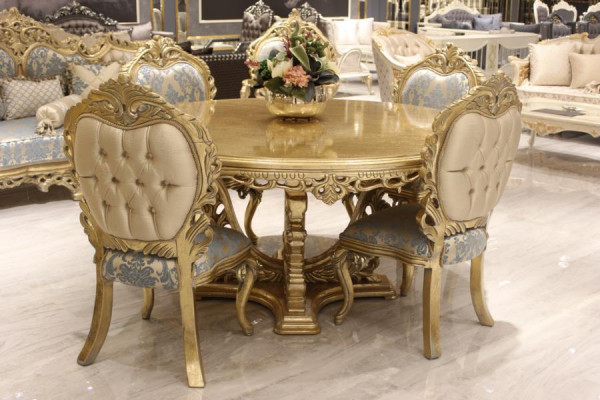 Luxe ronde eettafel Design tafel klassieke eetkamertafels Meubels Goud Nieuw