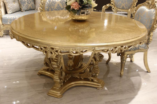 Luxe ronde eettafel Design tafel klassieke eetkamertafels Meubels Goud Nieuw