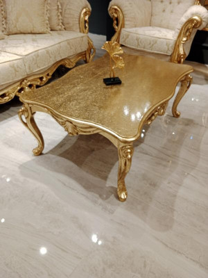 Salontafel Tafels Chesterfield Tafel Ontwerp Luxe Meubels Goud Hout Woonkamer Nieuw