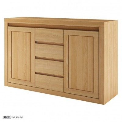 Dressoir massief houten kasten Echt hout Eik 140x90cm Ladenkast Kast