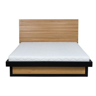 Bed Dubbel bed Eiken Huwelijksbed Houten bed 120x200 Bedframe Massief Meubilair Bedden