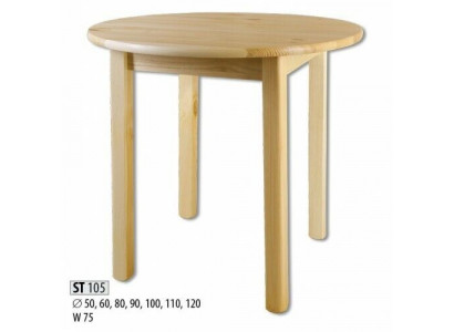 Ronde eettafel houten tafel massief grenen tafel handgemaakte tafel rond