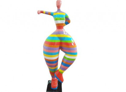 Abstracte sculpturen figuur standbeeld Kleurrijk beschilderde beelden 132cm XXL beeld Plastic