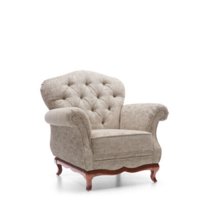 Chesterfield eenzitsbank fauteuil bank gestoffeerde zitmeubelen textiel stof