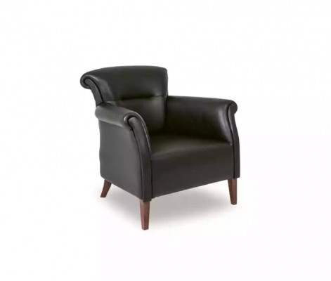 Zwarte fauteuil Kantoorinrichting Luxe design zetel met bekleding Eenpersoonsstijl