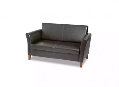 Zwarte tweezits kantoorbank couch.