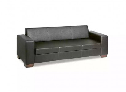 Zwarte driedubbele gebogen kantoorbank luxury sofa stofferen in moderne stijl