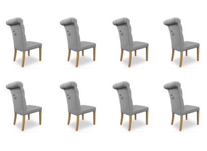 8x Stoelen Stoel Bekleding Ontwerp Lounge Club Zit Leunstel Set Luxe Nieuw