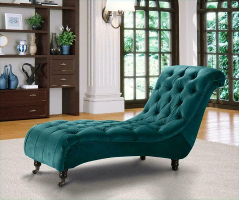 Chesterfield fluwelen Chaise Lounge designbank Club ligstoel textiel stof bekleding