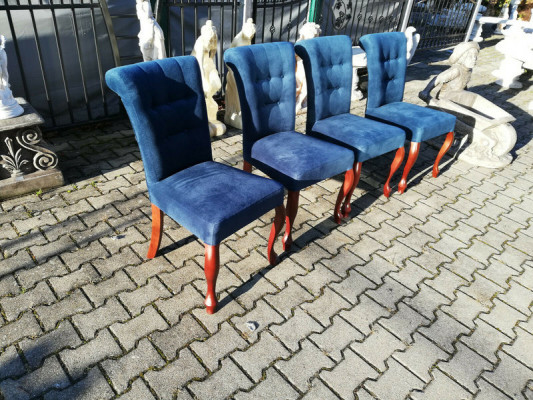 Eetkamer 4x Stoel Set Stoelen Set Bekleding Leuning Woonkamer Hout