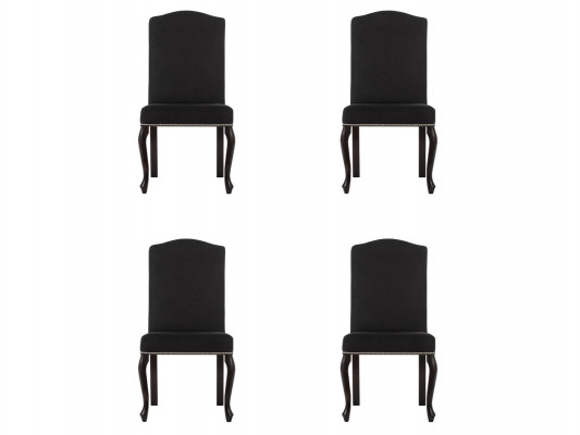 4x Design Beklede Stoel Set Stoelen Textiel Zitting Complete Set