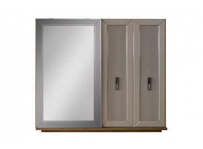 Garderobekast Kast Spiegel Houten kast Beige